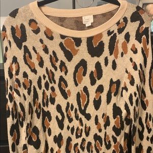 Cute leopard print sweater